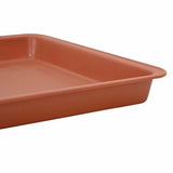 Square Flower Tray 24 pcs Brick Red 36 x 36 x 3 cm Plastic 42020372