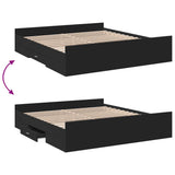 Bed Frame with Drawers without Mattress Black 200x200 cm 3280266