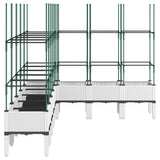 Garden Planter with Trellis White 200x160x142.5 cm PP 367974