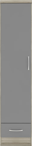 ZNTS Nevada 1 Door 1 Drawer Wardrobe 100-101-158