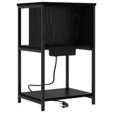 Bedside Cabinet 2 pcs Black Oak 38 x 31 x 61 cm Engineered Wood 859451