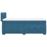 Box Spring Bed with Mattress Dark Blue 100x200 cm Velvet 3286244