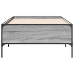 ZNTS Bed Frame Grey Sonoma 100x200 cm Engineered Wood and Metal 844964