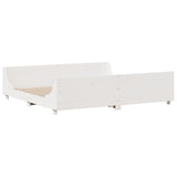 Bed Frame without Mattress White 180x200 cm Super King Solid Wood Pine 3323759