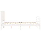 Bed Frame without Mattress White Small Double Solid Wood 3194737