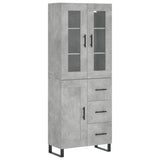 Highboard Concrete Grey 69.5x34x180 cm Engineered Wood 3198685