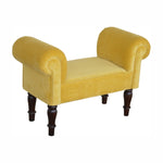 Mini Mustard Velvet Bench IN1351