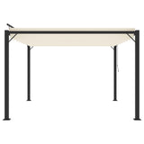 Gazebo with Louvered Roof 3x3 m Cream Fabric and Aluminium 313924