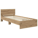 Bed Frame Artisan Oak 90 x 190 cm Engineered Wood 885833