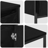 Bathroom Furniture Set with Shelf Wall-mounted 3 pcs Black oak 3328394