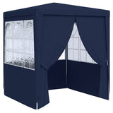 Professional Party Tent with Side Walls 2x2 m Blue 90 g/m 48517
