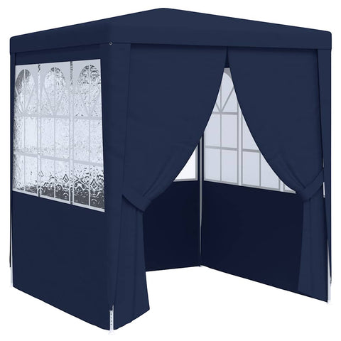 Professional Party Tent with Side Walls 2x2 m Blue 90 g/m 48517
