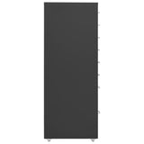 Mobile File Cabinet Anthracite 28x41x109 cm Metal 335923
