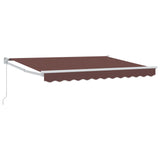 Retractable Awning Brown 2.5 x 2 m 100% Polyester and Aluminium 3418872