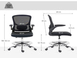 Draughtsman Chair, with Adjustable Lumbar - Black T3398P424993