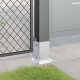 Post Bases Square 12 pcs Silver 81x81 mm Galvanised Steel 42000009