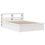 Bed Frame with Headboard White 160x200 cm Solid Wood Pine 3306337