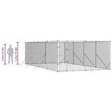 Outdoor Dog Kennel Silver 4x8x2 m Galvanised Steel 3190456