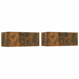 TV Cabinets 2 pcs Smoked Oak 80x30x30 cm Engineered Wood 820463