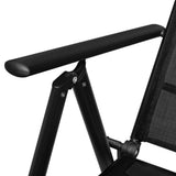 Dining Set Black Powder-coated aluminium, Textilene, WPC Standard 3070650