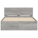 Bed Frame Grey Sonoma Engineered Wood Small Double Durable 3207516