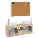 Bathroom Cabinet Set 4 pcs Sonoma Oak Engineered Wood 3406417