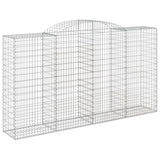 Arched Gabion Baskets 12 pcs 300x50x160/180 cm Galvanised Iron 3146765