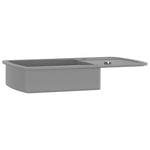 ZNTS Granite Kitchen Sink Single Basin Grey 142945