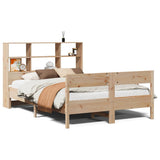 Bookcase Bed without Mattress 150x200 cm King Size Solid Wood Pine 3322984