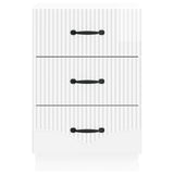 Bedside Cabinet with Drawer High Gloss White 43 x 41 x 63.5 cm 895249