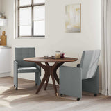 Dining Chairs with Wheels 2 pcs Light grey 58 x 65 x 94 cm 42017829