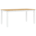 ZNTS Dining Table Corona White 160x80x75 cm Solid Wood Pine 4005719