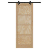 Sliding Door ORKDAL Brown 83 x 211 cm Solid Pine Wood 3333618