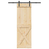 Sliding Door with Hardware Set 70x210 cm Solid Wood Pine 3332748