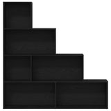 Book Cabinet Black Oak 155 x 24 x 160 cm Engineered Wood 862441