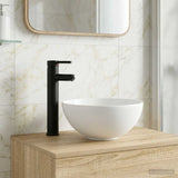 Bathroom Wash Basin Matte Black 32 x 32 x 13 cm Metal 890243