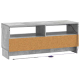LED TV Cabinet Concrete Grey Engineered Wood 896108