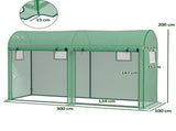 Walk-in Greenhouse, Tomato Greenhouse Double Doors & 4 Windows, Garden Plant Growth Green House T3398P314746