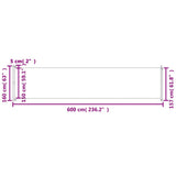 Patio Retractable Side Awning 600x160 cm Cream 313376
