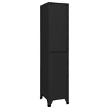 Locker Cabinet Black 38x45x180 cm Steel 339774