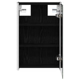 Bathroom Mirror Cabinet Black Oak 33 x 11.5 x 50 cm 889216