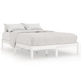 810028 Bed Frame without Mattress White Solid Wood 160x200 cm