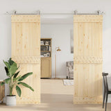 Barn Door Bypass Brackets 4 pcs for Round Rails Stainless Steel 4009761