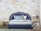 Children's Bed Frame with Headboard Police Blue 90 x 200 cm 42010928