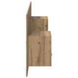 Headboard With Cabinet 3 pcs Artisan Oak Engineered Wood 3415961