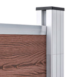 Garden Fence WPC 1218x186 cm Brown 3053212