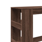 ZNTS Bar Table with Racks Brown Oak 90x40x103.5 cm Engineered Wood 854379