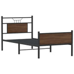 Bed Frame without Mattress Brown Oak 90x190 cm Single Engineered Wood 4107026