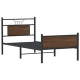 Bed Frame without Mattress Brown Oak 90x190 cm Single Engineered Wood 4107026