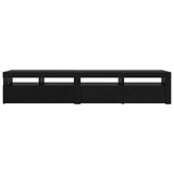 TV Cabinets 2 pcs Black oak 210 x 35 x 40 cm Engineered wood 3332520